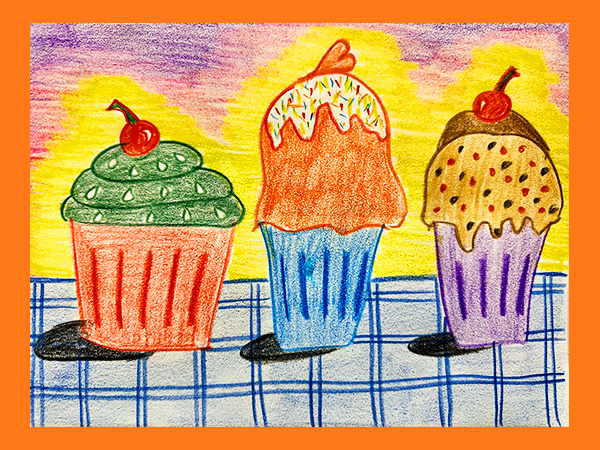Easy Draw Cupcakes