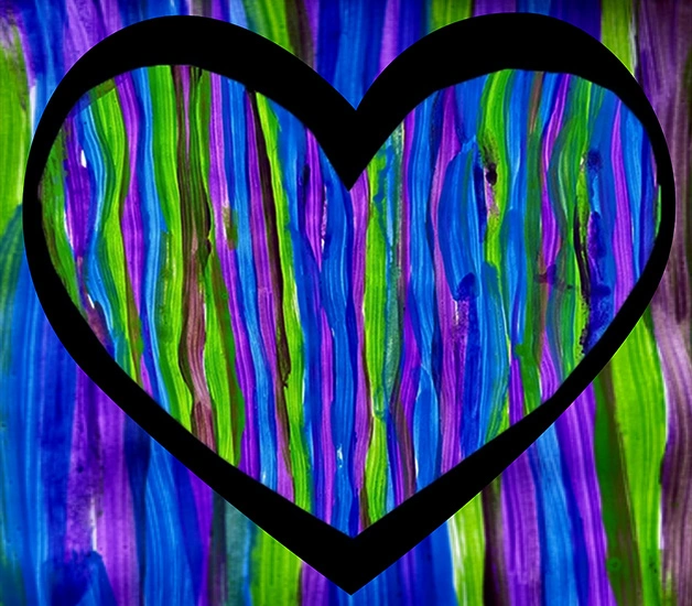 heart colorful art banner